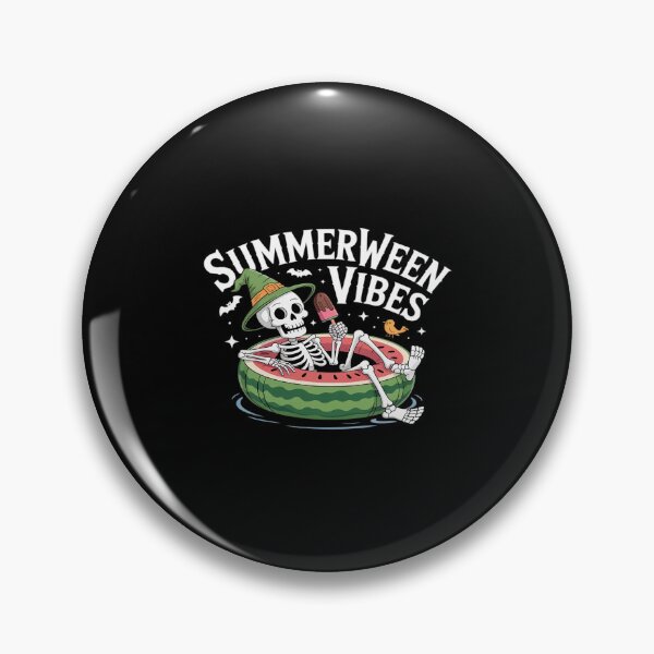 Item preview, Summerween Vibes Spooky Skeleton Halloween Beach Watermelon designed and sold by JulienAureo.