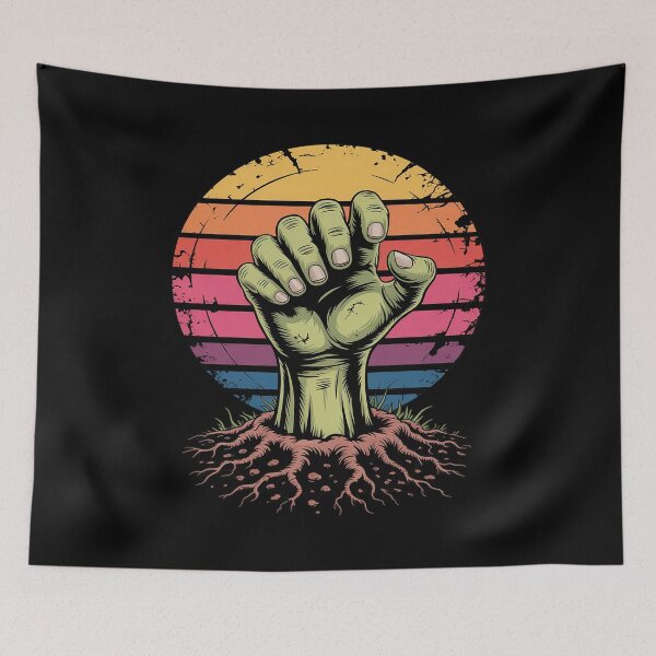 Item preview, Sunset Halloween Spooky Zombie Hunter Hand designed and sold by JulienAureo.