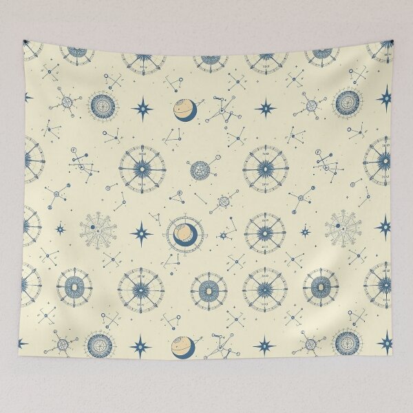 Item preview, Mystical Astrology Constellations and Compass Pattern designed and sold by JavisSRDesign.