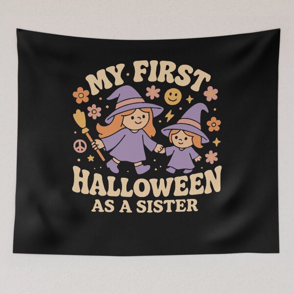 Item preview, My First Halloween As A Sister Cute Spooky Fun designed and sold by LuminOrb.
