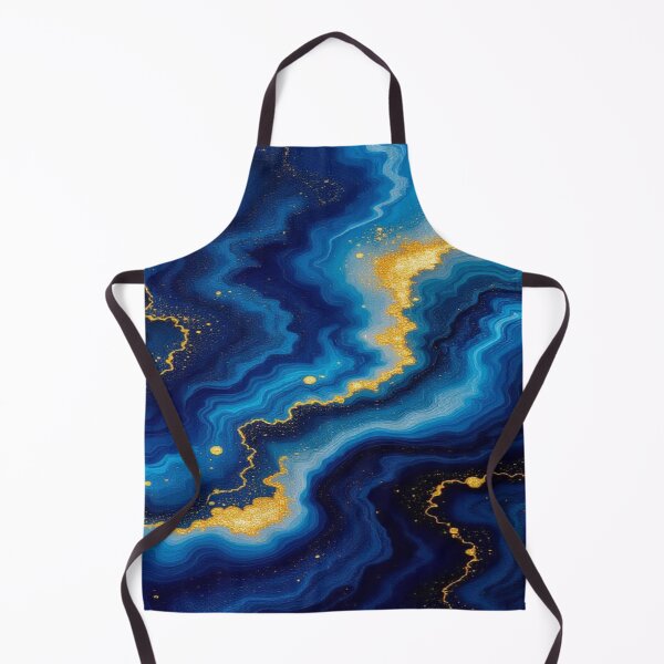 Artikelvorschau, Blue Vortex – Flowing Elegance in Gold and Deep Ocean Tones entworfen und verkauft von FotoworldEdel.