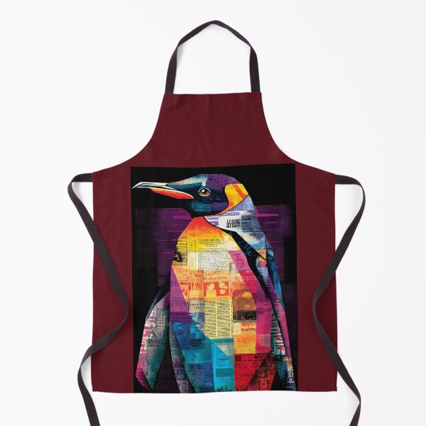 Item preview, Rise of the Penguin - Dynamic Abstract Portrait with Textured Mixed Media Design designed and sold by OlfactoART Studio.
