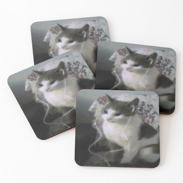 Item preview, kitty listening to tunes designed and sold by monkey zone.