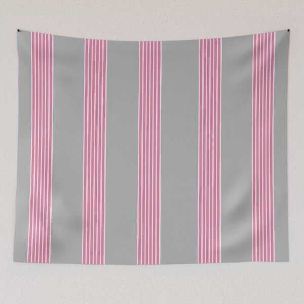 Item preview, Stripy Bands Pattern Pink and Grey designed and sold by OneThreeSix.