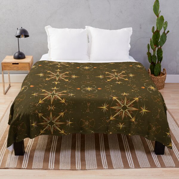 Item preview, Golden Starburst Geometric Cosmic Pattern designed and sold by JavisSRDesign.