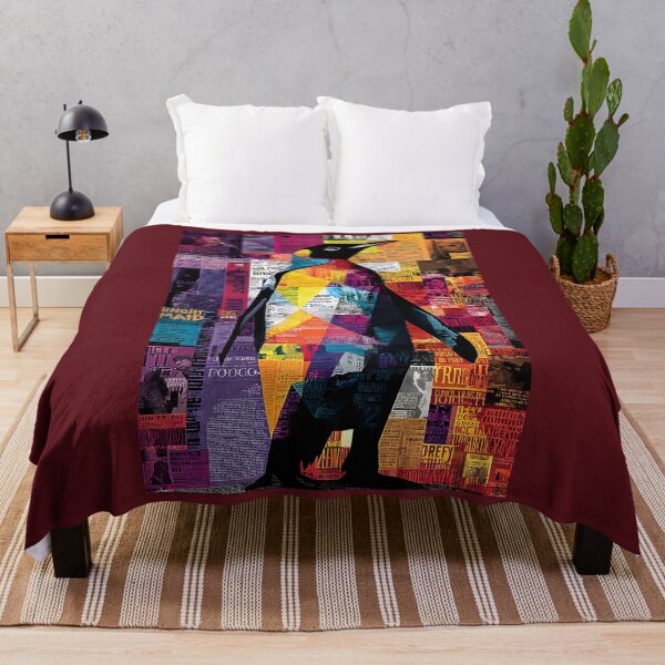 Item preview, March of the Penguin - Dynamic Silhouette with Energetic Mixed Media Background designed and sold by OlfactoART Studio.