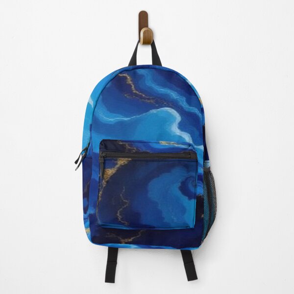 Artikelvorschau, Blue Vortex – Flowing Elegance in Gold and Deep Ocean Tones entworfen und verkauft von FotoworldEdel.