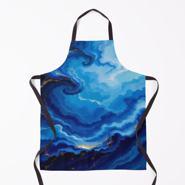 Artikelvorschau, Blue Vortex – Flowing Elegance in Gold and Deep Ocean Tones entworfen und verkauft von FotoworldEdel.