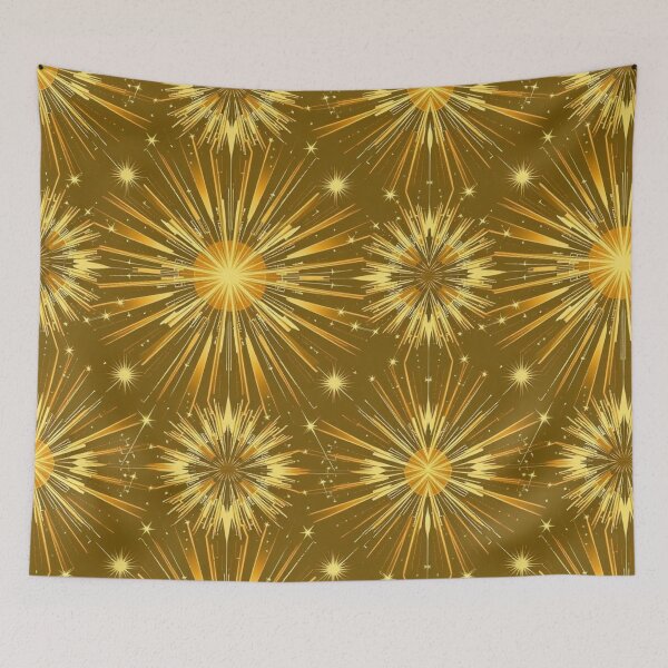 Item preview, Golden Firework Burst Celebration Pattern designed and sold by JavisSRDesign.