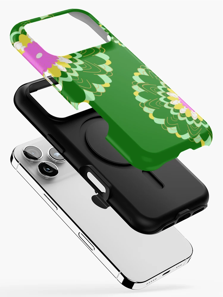 Thumbnail 2 of 4, iPhone Case, Design 89 - Abstract Floral Geometry Pattern designed and sold by Manoella Free Art.