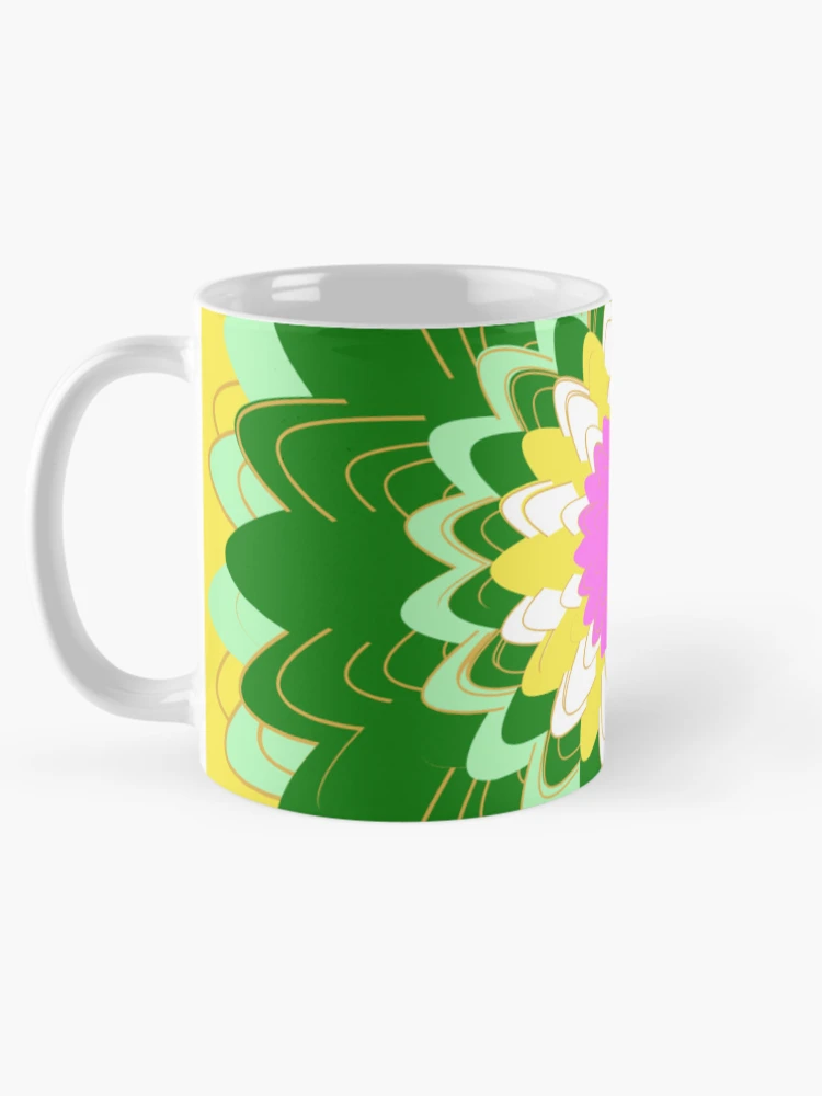 Thumbnail 5 of 6, Coffee Mug, Design 89 - Abstract Floral Geometry Pattern designed and sold by Manoella Free Art.