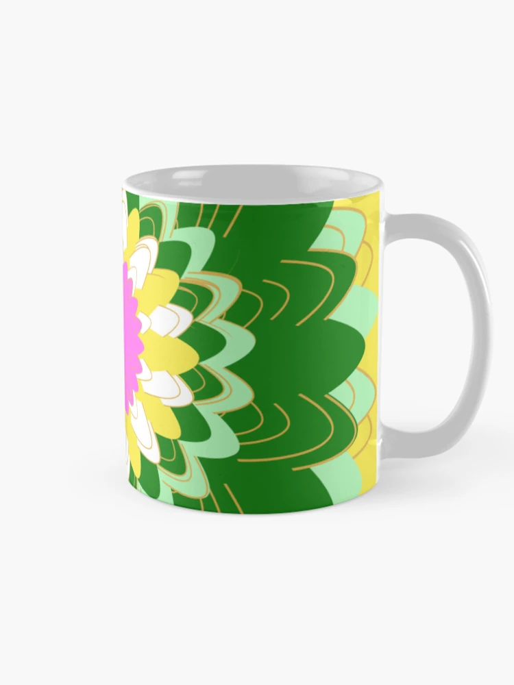 Thumbnail 3 of 6, Coffee Mug, Design 89 - Abstract Floral Geometry Pattern designed and sold by Manoella Free Art.
