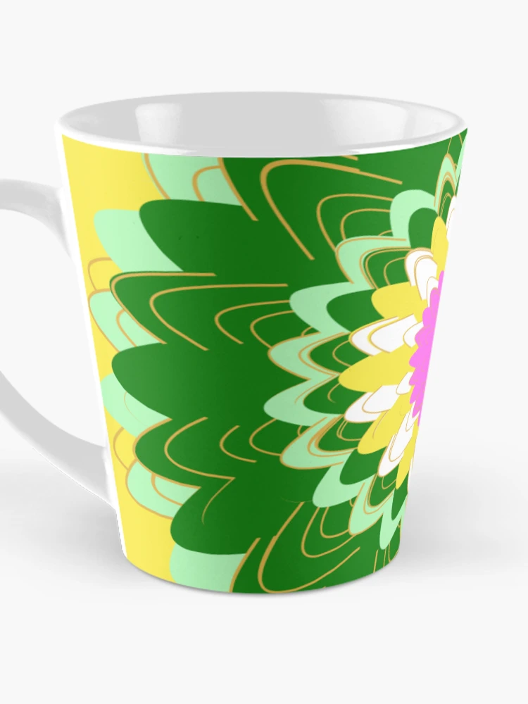 Thumbnail 3 of 4, Coffee Mug, Design 89 - Abstract Floral Geometry Pattern designed and sold by Manoella Free Art.