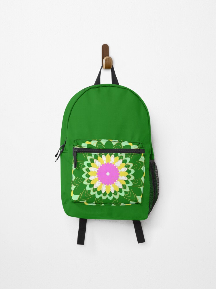 Thumbnail 1 of 3, Backpack, Design 89 - Abstract Floral Geometry Pattern designed and sold by Manoella1.