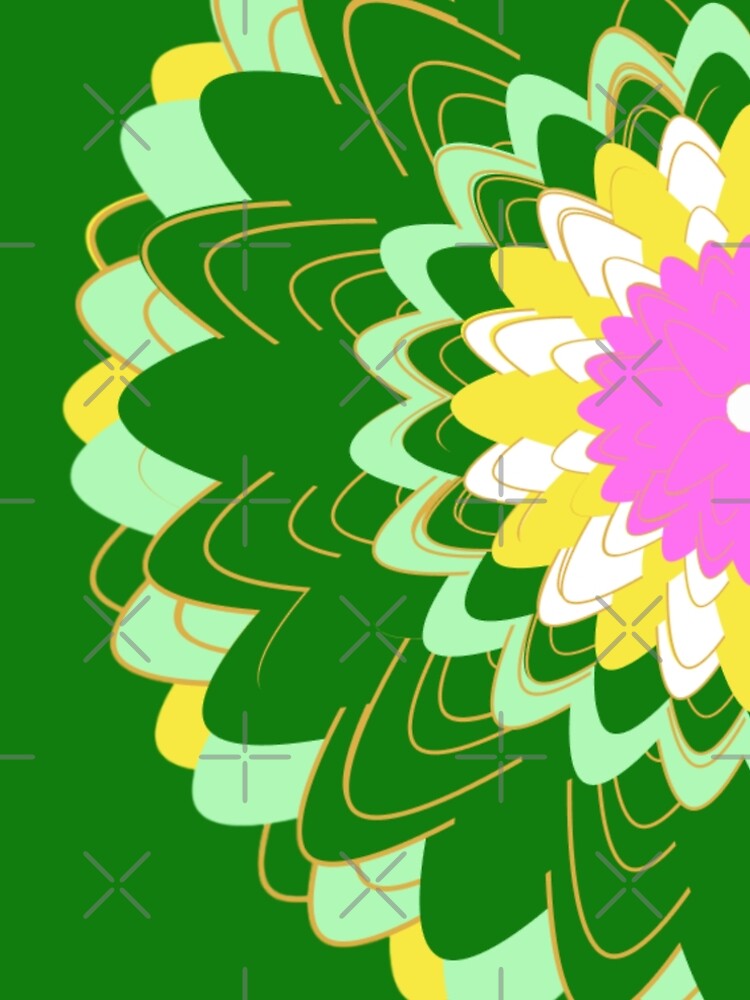 Thumbnail 5 of 5, A-Line Dress, Design 89 - Abstract Floral Geometry Pattern designed and sold by Manoella1.