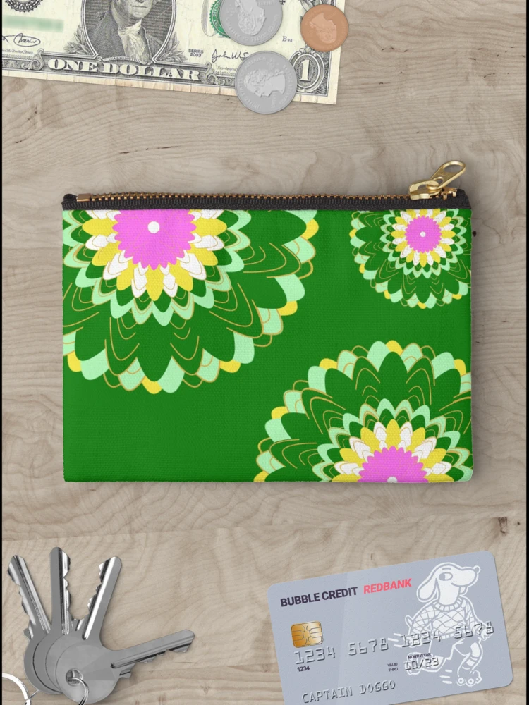 Thumbnail 3 of 4, Zipper Pouch, Design 89 - Abstract Floral Geometry Pattern designed and sold by Manoella Free Art.