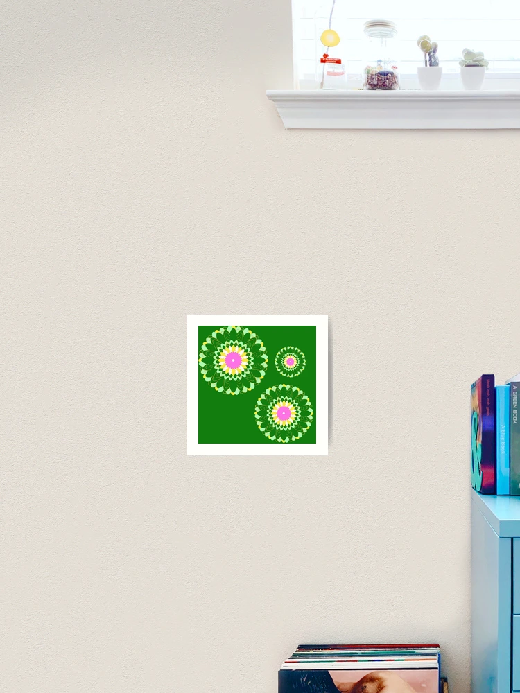 Thumbnail 2 of 3, Art Print, Design 89 - Abstract Floral Geometry Pattern designed and sold by Manoella Free Art.