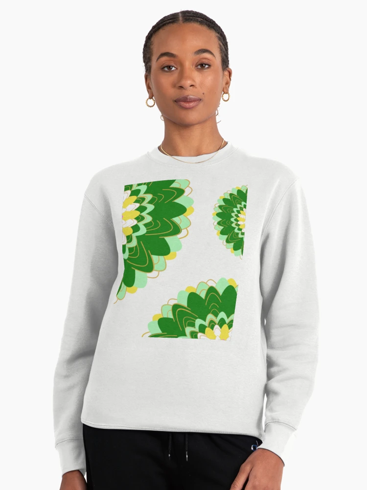 Thumbnail 3 of 6, Pullover Sweatshirt, Design 89 - Abstract Floral Geometry Pattern designed and sold by Manoella Free Art.