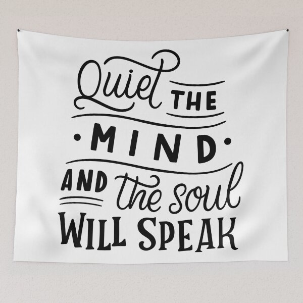 Item preview, Quiet the Mind Soul Will Speak Quote designed and sold by Retr0Tshirts.