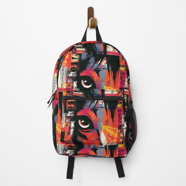Item preview, Power of the Horse - Dynamic Close-Up with Striking Red, Orange, and Blue Strokes designed and sold by OlfactoART Studio.