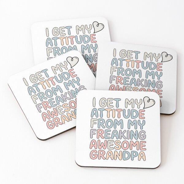 Item preview, I Get My Attitude from My Freaking Awesome Grandpa - Funny Gift for Grandson or Granddaughter. designed and sold by ZyziowskyArt.
