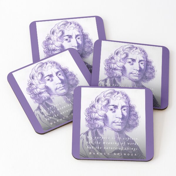 Item preview, Baruch Spinoza quote: My purpose is to explain, not the meaning of words, but the nature of things. designed and sold by artbleed.