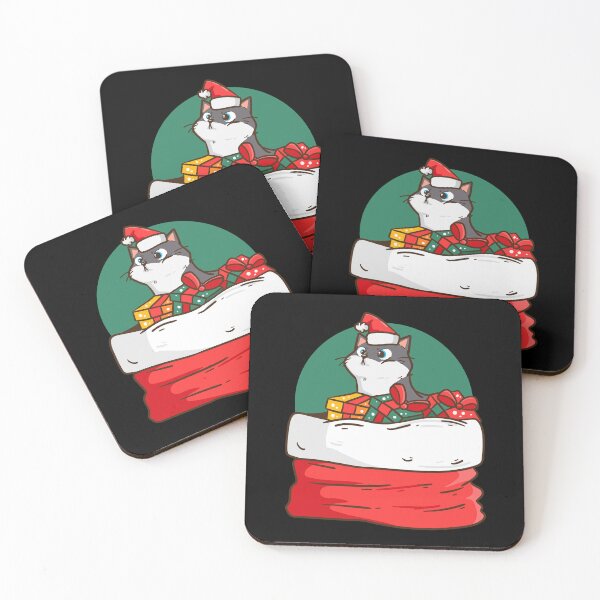 Item preview, Christmas Cat Cute Holiday Cat Festive Gift designed and sold by Retr0Tshirts.
