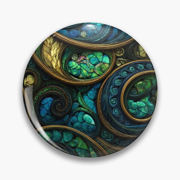 Item preview, New Zealand Māori Paua Pattern Koru Design 524 designed and sold by GrinGalore.