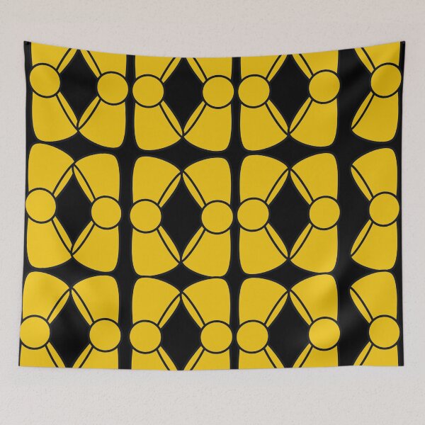 Item preview, Yellow Bow Design – Elegant Gradient Square on Black Background designed and sold by Cultradesign.