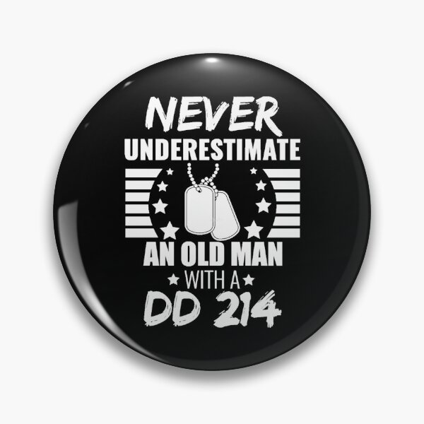 Item preview, Never Underestimate an Old Man with a DD 214 Veteran Veteran_s Day Hero Father_s Day Oversized T-Shi designed and sold by Jordierprinter.