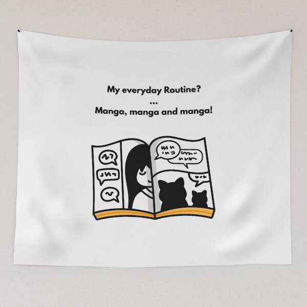 Item preview, My everyday Routine? - Funny Manga Quote designed and sold by Kouichi1990.