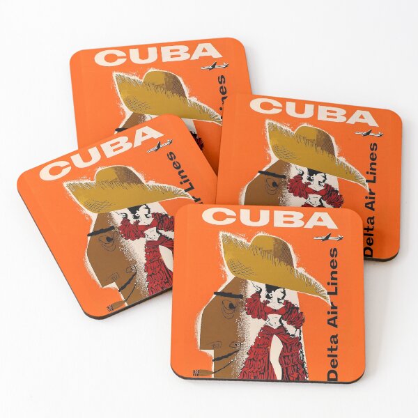 Item preview, Cuba Delta Air Lines Travel Poster | Vintage Caribbean Wall Art | Retro Airline Print designed and sold by neildoch.