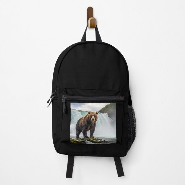Item preview, Grizzly Bear by a Powerful Waterfall designed and sold by ART-POD-PL.
