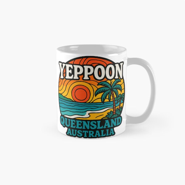 Item preview, Yeppoon Queensland Australia Beach Landscape Retro designed and sold by TomFrontierArt.