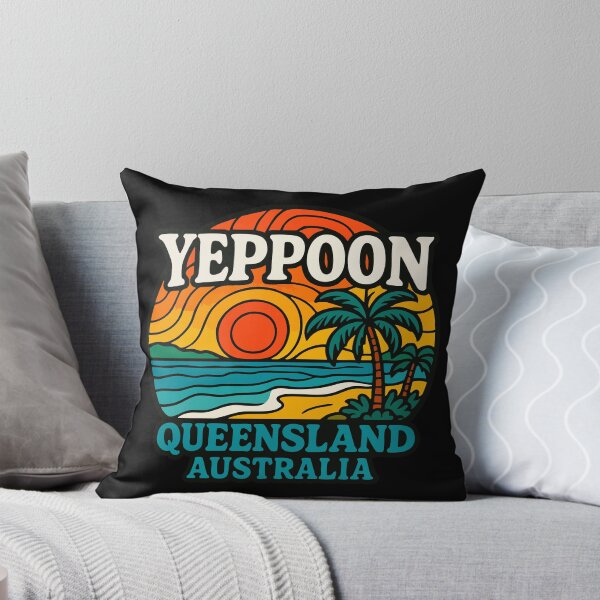 Item preview, Yeppoon Queensland Australia Beach Landscape Retro designed and sold by TomFrontierArt.