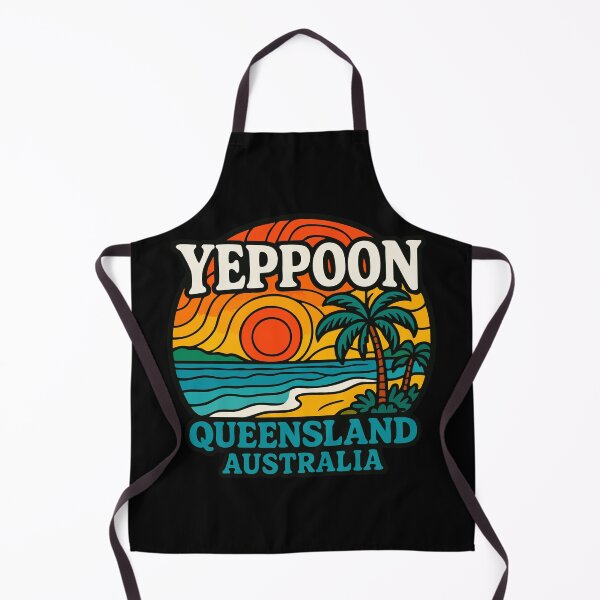 Item preview, Yeppoon Queensland Australia Beach Landscape Retro designed and sold by TomFrontierArt.