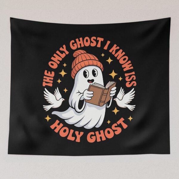 Item preview, The Only Ghost I Know Is The Holy Ghost Halloween Boo Bible designed and sold by Bandikonsalez.