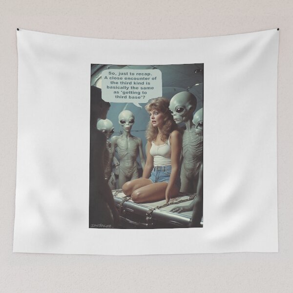 Item preview, Close Encounters Alien Invasion Humour designed and sold by IanBakerToons.