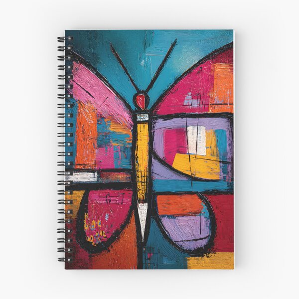 Item preview, Rise of the Butterfly Spirit - Dynamic Abstract Design in Red, Blue, and Yellow designed and sold by OlfactoART Studio.