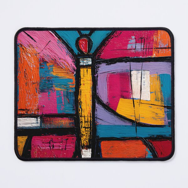 Item preview, Rise of the Butterfly Spirit - Dynamic Abstract Design in Red, Blue, and Yellow designed and sold by OlfactoART Studio.