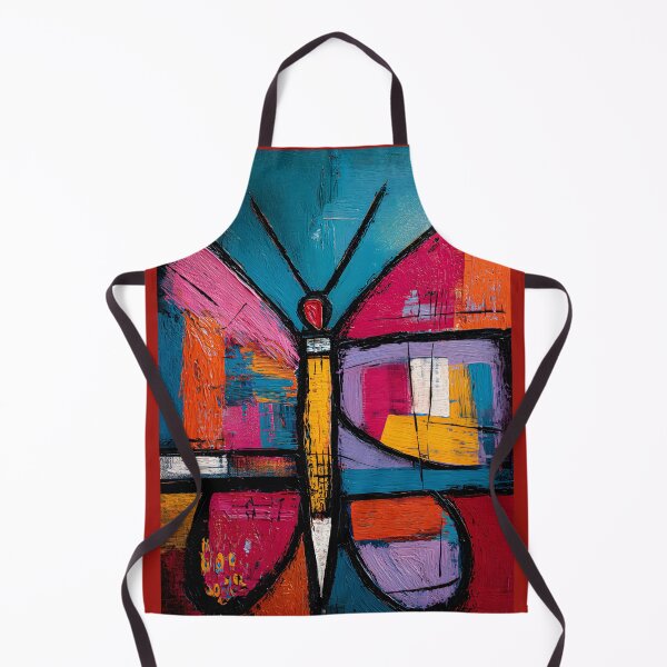 Item preview, Rise of the Butterfly Spirit - Dynamic Abstract Design in Red, Blue, and Yellow designed and sold by OlfactoART Studio.