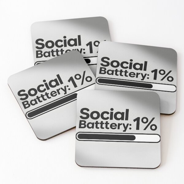 Item preview, Funny Meme Social Battery designed and sold by ATW-Store.