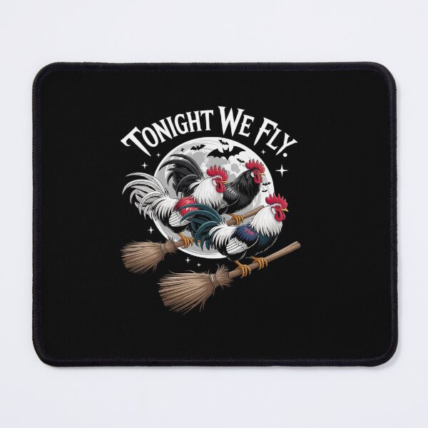 Item preview, Tonight We Fly Funny Chicken Witches Halloween designed and sold by tabdejinti.