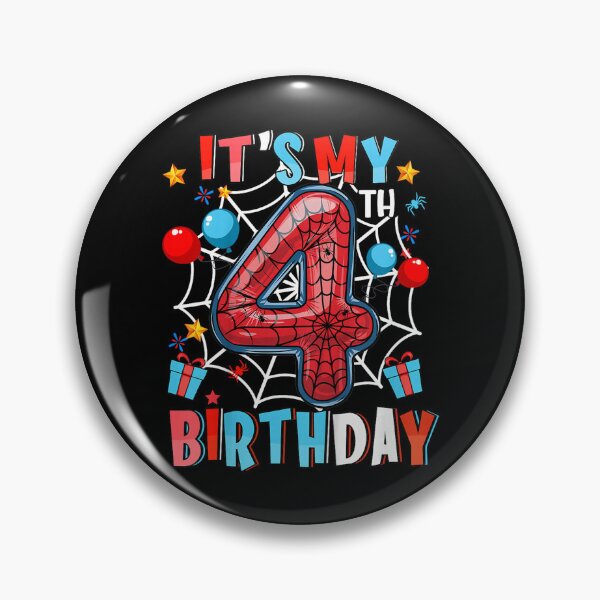 Item preview, It's My 4th Birthday Spider Web Theme Party 4 Years Old Boys designed and sold by Xaviermacdonald.