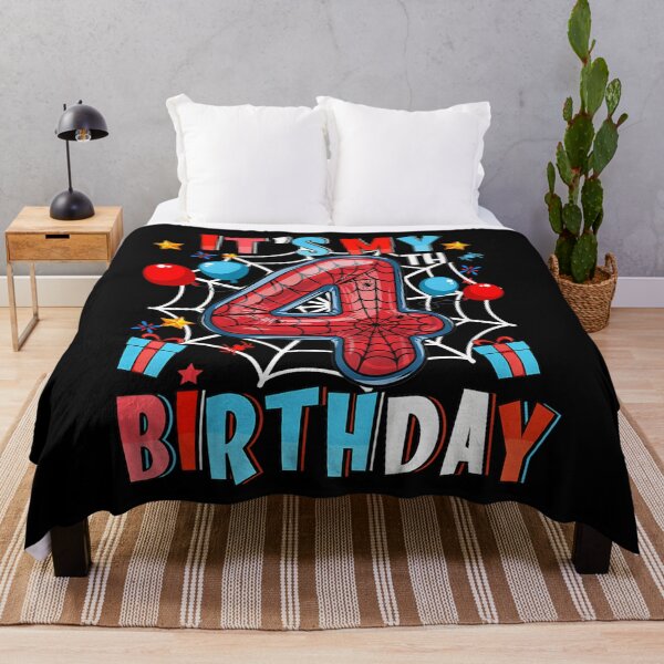 Item preview, It's My 4th Birthday Spider Web Theme Party 4 Years Old Boys designed and sold by Xaviermacdonald.