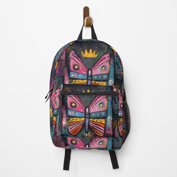 Item preview, Crowned Butterfly Flight - Dynamic Colorful Design with Energetic Shapes designed and sold by OlfactoART Studio.