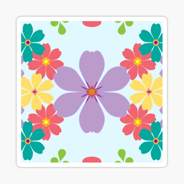 Design Blattfeder Blätter rosa nahtlose bunte Wiederholungsmuster Sticker