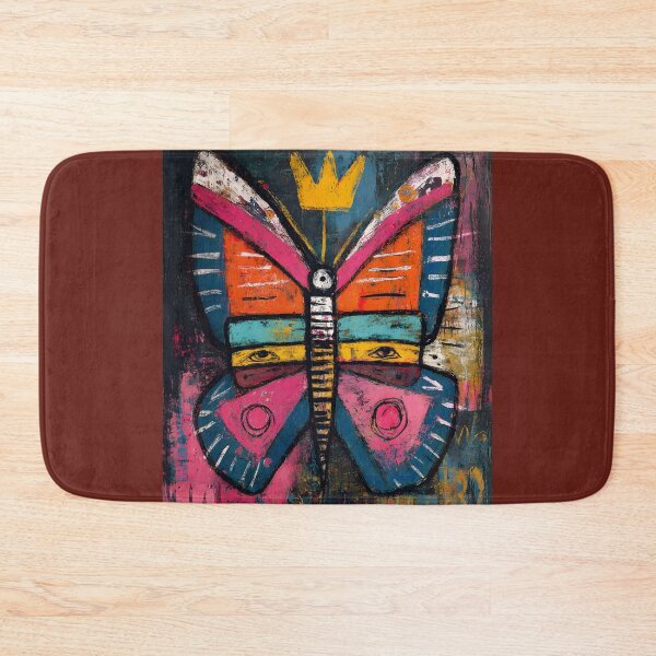 Item preview, Crowned Butterfly Ascend - Vibrant Geometric Portrait with Abstract Symbol Energy designed and sold by OlfactoART Studio.