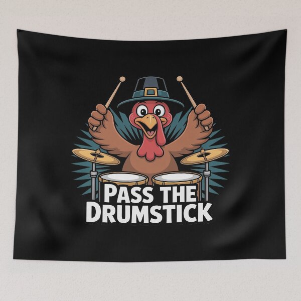 Item preview, Turkey Drummer Thanksgiving Christmas Drum Pun Foodie designed and sold by tabdejinti.