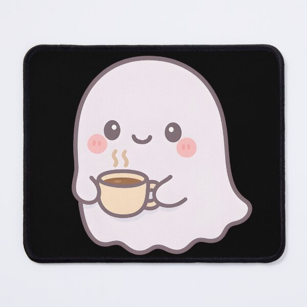 Item preview, Cute Ghost with Coffee designed and sold by Signal and Ink.